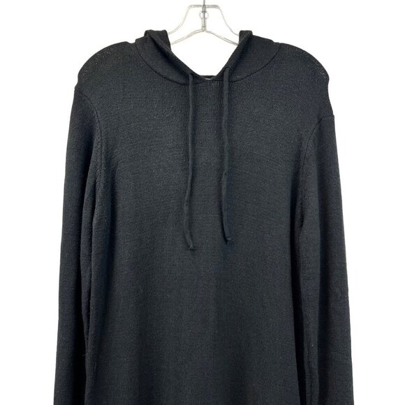 Cozy Co. Women’s Long Sleeve Hooded Midi Sweater Dress Black S New - Picture 2 of 9